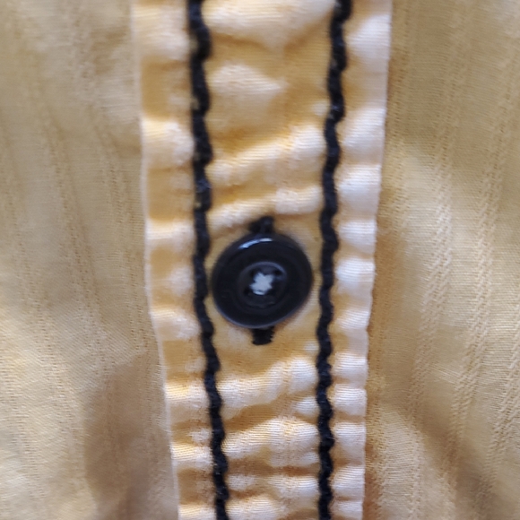 Elelant Roar Mustard Shirt Long sleeve Country Western Biker - Picture 4 of 16